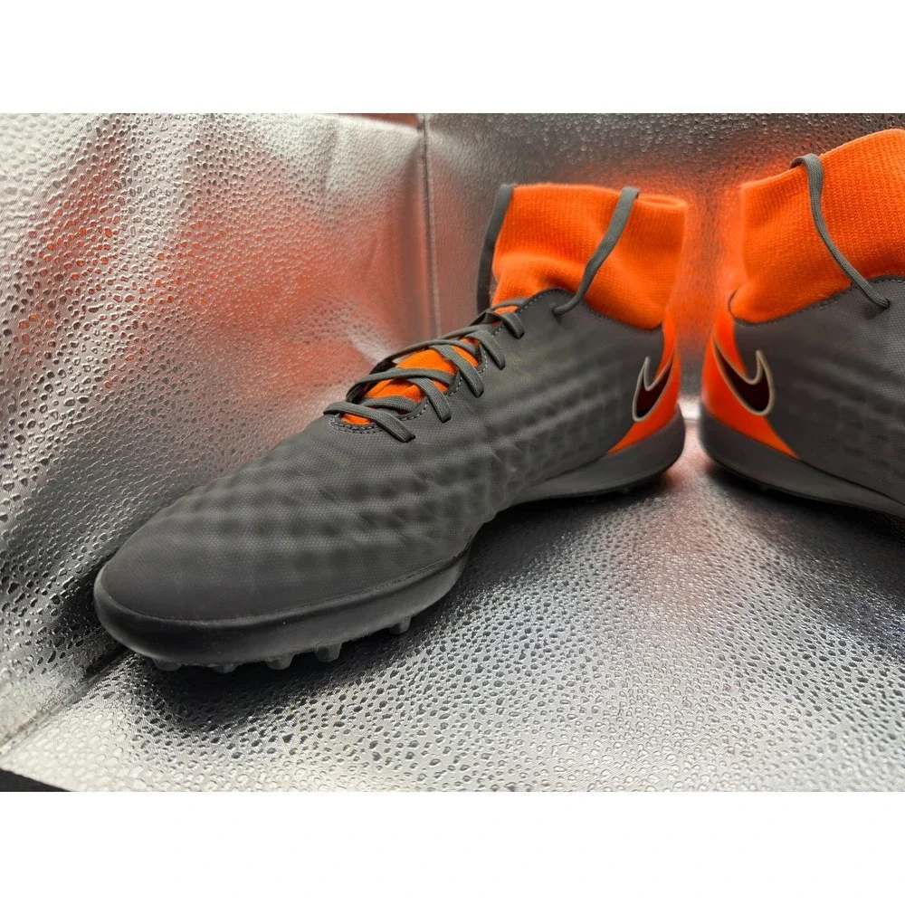 Size 12 Nike Obra X Magista 2 Academy Black Orange Mens Soccer‎ Shoes AH7311-080